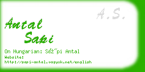 antal sapi business card